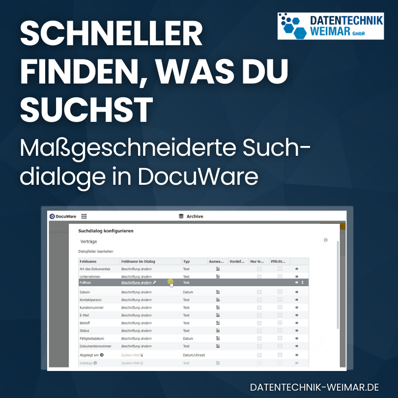 Individuelle Suchdialoge in DocuWare