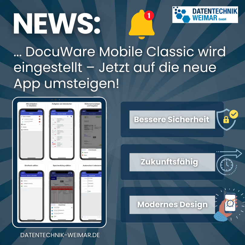 Abkündigung der DocuWare Mobile Classic App